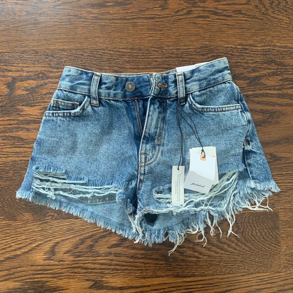 Denim Distressed Women Shorts